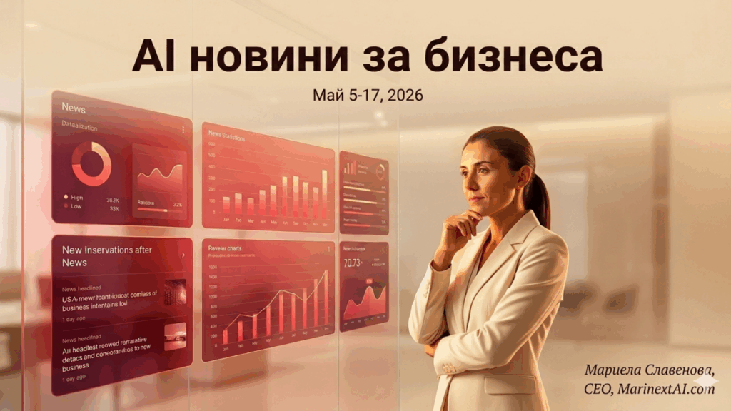 AI новини за бизнеса (5–17 май 2026), статия от Мариела Славенова, CEO, Маринекст ЕйАй
